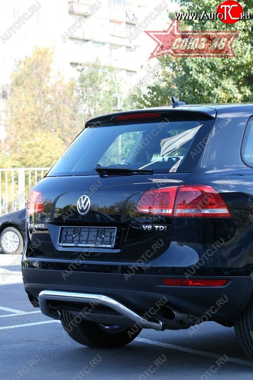 12 329 р. Защита заднего бампера Souz-96 (d60) Volkswagen Touareg NF дорестайлинг (2010-2014)  с доставкой в г. Майкоп