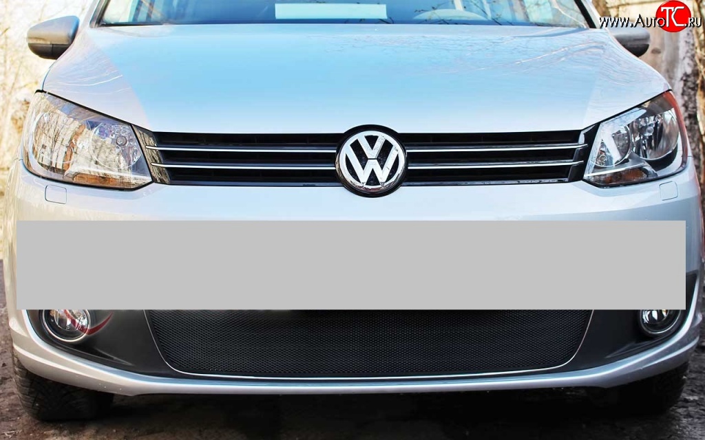 1 469 р. Сетка на бампер (рестайлинг) Russtal (черная) Volkswagen Touran 1T дорестайлинг минивэн (2003-2006)  с доставкой в г. Майкоп