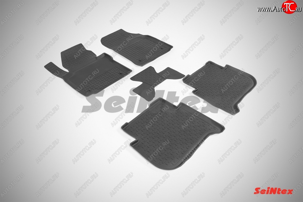 3 099 р. Износостойкие коврики в салон с высоким бортом SeiNtex Premium 4 шт. (резина)  Volkswagen Touran  1T (2003-2006) дорестайлинг минивэн  с доставкой в г. Майкоп