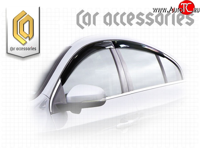 2 079 р. Комплект дефлекторов окон CA Plastic Volvo S60 FS седан дорестайлинг (2010-2013) (Classic полупрозрачный, Без хром.молдинга)  с доставкой в г. Майкоп