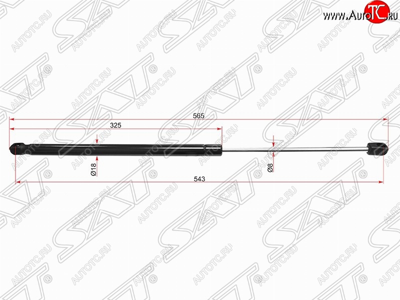 499 р. Газовый упор крышки багажника SAT  Volvo S60  FS седан (2010-2013) дорестайлинг  с доставкой в г. Майкоп