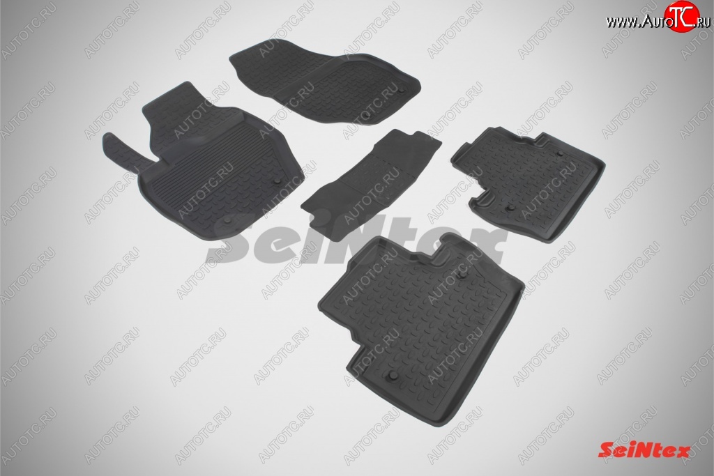 3 199 р. Износостойкие коврики в салон с высоким бортом SeiNtex Premium 4 шт. (резина) Volvo S60 FS седан дорестайлинг (2010-2013)  с доставкой в г. Майкоп
