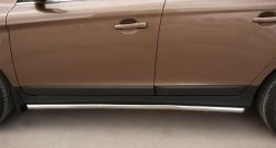 14 399 р. Защита порогов из круглой трубы диаметром 42 мм SLITKOFF  Volvo XC60 (2008-2013)  дорестайлинг  с доставкой в г. Майкоп. Увеличить фотографию 3
