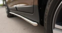 14 399 р. Защита порогов из круглой трубы диаметром 42 мм SLITKOFF  Volvo XC60 (2008-2013)  дорестайлинг  с доставкой в г. Майкоп. Увеличить фотографию 4
