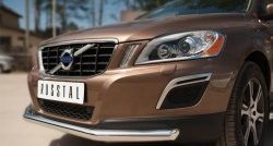 16 499 р. Одинарная защита переднего бампера диаметром 63 мм SLITKOFF Volvo XC60  дорестайлинг (2008-2013)  с доставкой в г. Майкоп. Увеличить фотографию 2
