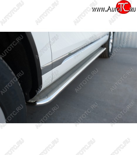 35 549 р. Широкая защита порогов с трубой d42 мм SLITKOFF v3  Volvo XC60 (2008-2017)  дорестайлинг,  рестайлинг  с доставкой в г. Майкоп