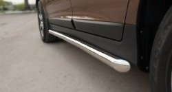 70 999 р. Защита порогов из круглой трубы диаметром 63 мм Russtal Volvo XC60  дорестайлинг (2008-2013) (Защита порогов с со скосами на торцах (вариант 1))  с доставкой в г. Майкоп. Увеличить фотографию 4