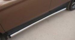 70 999 р. Защита порогов из круглой трубы диаметром 63 мм Russtal Volvo XC60  дорестайлинг (2008-2013) (Защита порогов с со скосами на торцах (вариант 1))  с доставкой в г. Майкоп. Увеличить фотографию 6