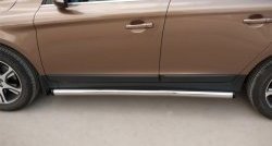 70 999 р. Защита порогов из круглой трубы диаметром 63 мм Russtal Volvo XC60  дорестайлинг (2008-2013) (Защита порогов с со скосами на торцах (вариант 1))  с доставкой в г. Майкоп. Увеличить фотографию 7