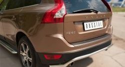 15 249 р. Защита заднего бампера из фигурной трубы диаметром 42 мм SLITKOFF  Volvo XC60 (2008-2013)  дорестайлинг  с доставкой в г. Майкоп. Увеличить фотографию 2