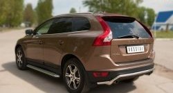 15 249 р. Защита заднего бампера из фигурной трубы диаметром 42 мм SLITKOFF  Volvo XC60 (2008-2013)  дорестайлинг  с доставкой в г. Майкоп. Увеличить фотографию 4