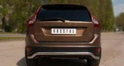15 999 р. Защита заднего бампера (Ø63 мм волна, нержавейка) SLITKOFF  Volvo XC60 (2008-2013)  дорестайлинг  с доставкой в г. Майкоп. Увеличить фотографию 5