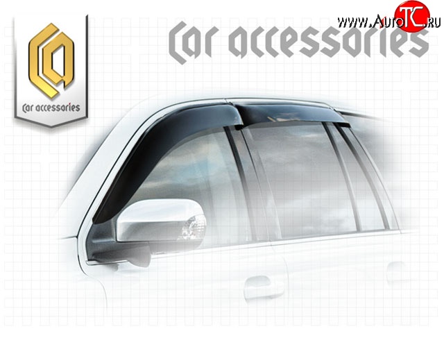 2 199 р. Комплект дефлекторов окон CA Plastic Volvo XC90 C дорестайлинг (2002-2006) (Classic полупрозрачный, Без хром.молдинга)  с доставкой в г. Майкоп