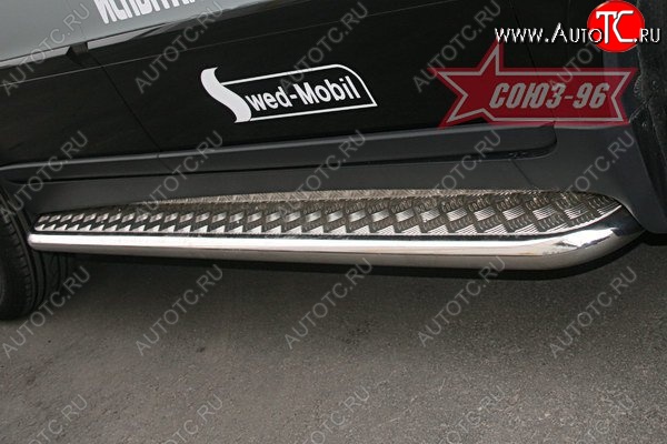 15 389 р. Защита порогов с листом Souz-96 (d60). Volvo XC90 C 2-ой рестайлинг (2010-2014)  с доставкой в г. Майкоп