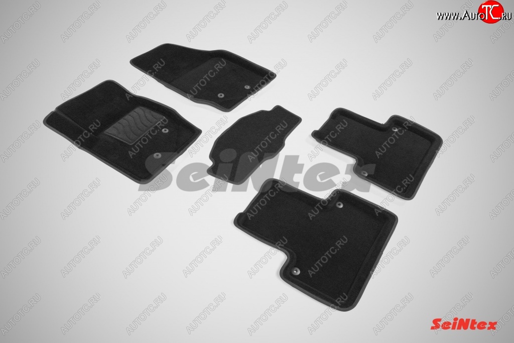 5 699 р. Износостойкие коврики в салон 3D VOLVO XC-90 черные (компл) Volvo XC90 C 1-ый рестайлинг (2006-2009)  с доставкой в г. Майкоп
