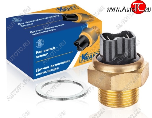 519 р. Датчик включения электровентилятора KRAFT (92-87°С) ГАЗ 3110 Волга (1997-2005)  с доставкой в г. Майкоп