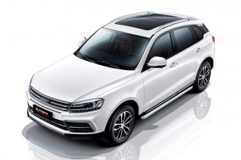 Защита порогов Slitkoff (d57 мм) Zotye Coupa  B11F (2019-2021)