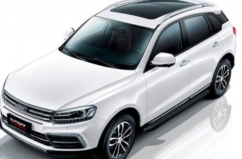 13 349 р. Пороги алюминиевые Slitkoff  Zotye Coupa  B11F (2019-2021) (Optima Black )  с доставкой в г. Майкоп. Увеличить фотографию 3