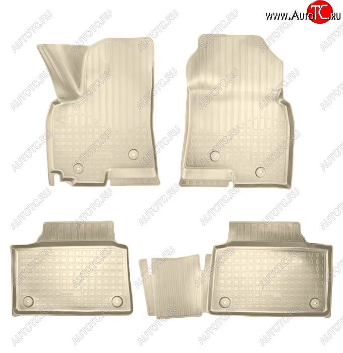 2 999 р. Коврики салонные Noplast (3D)  Zotye Coupa  B11F (2019-2021) (Бежевые)  с доставкой в г. Майкоп